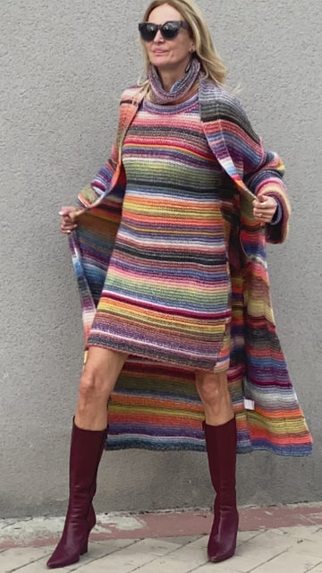 Multicolored soft knit set