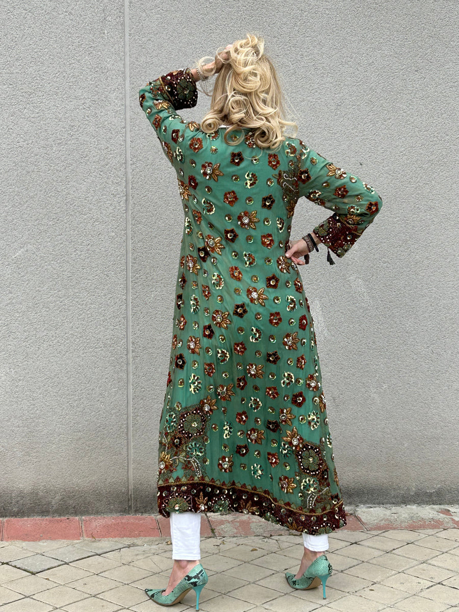 LIMITED EDITION silk and beaded jewel kurta