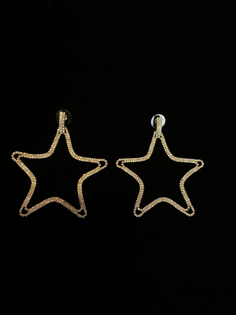 Pendientes de brillantes en forma de Estrella