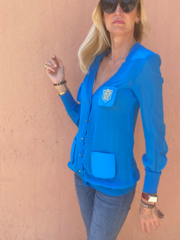 Embroidered silk jacket 