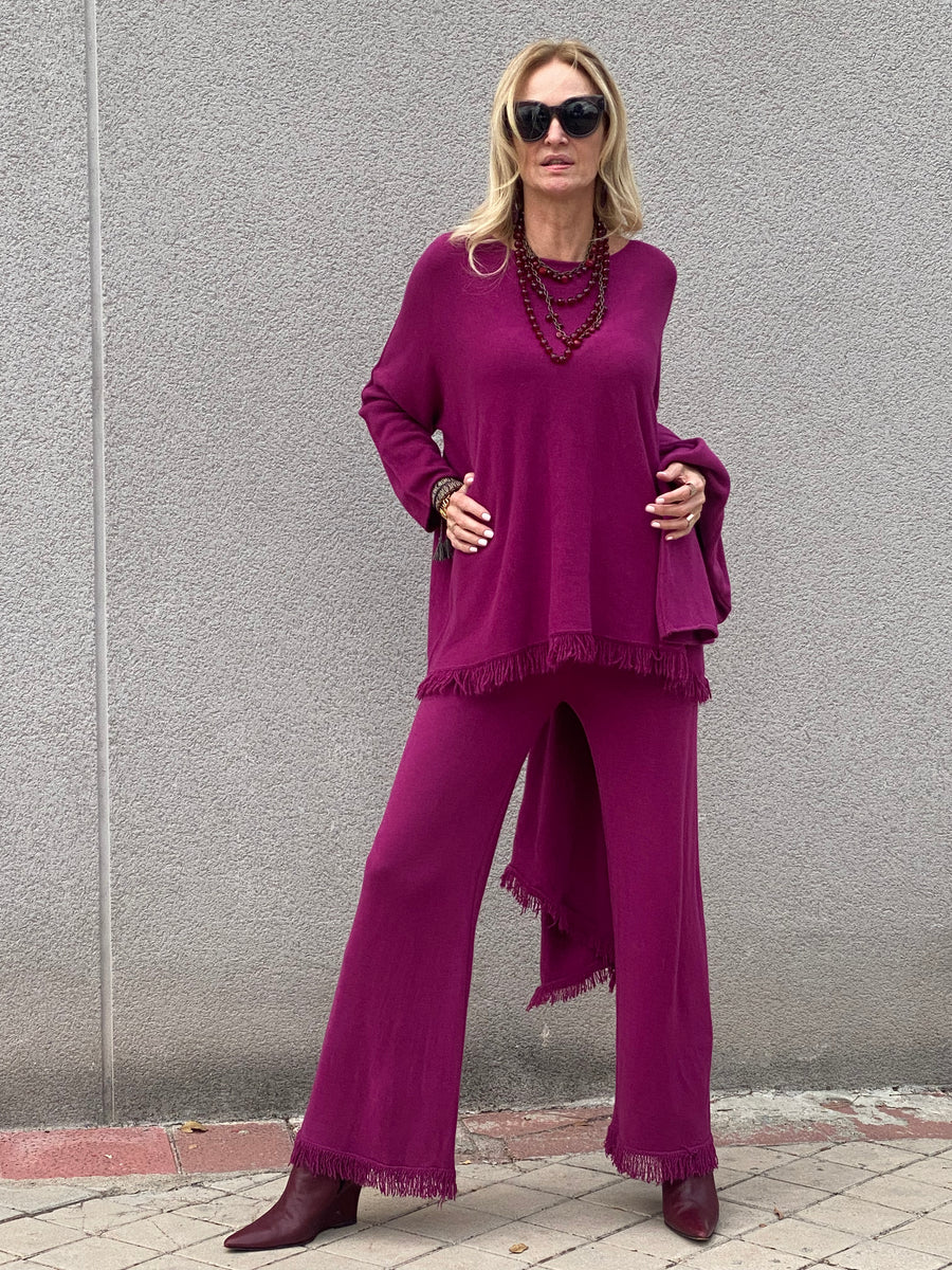 OVERSIZE three-piece set in soft knit