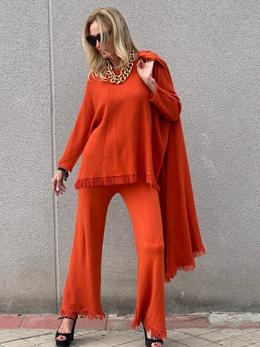 Conjunto de tres piezas OVERSIZE de punto suave