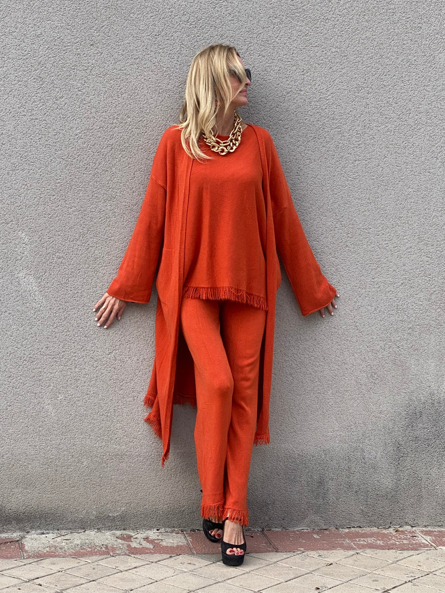 OVERSIZE three-piece set in soft knit